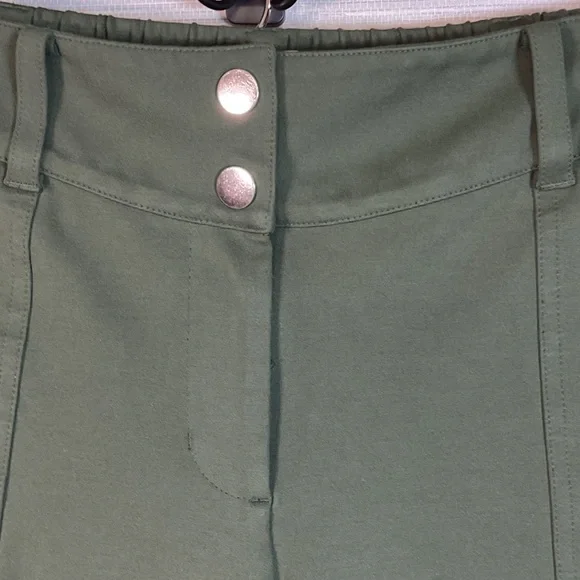 Derek Lam 10 Crosby Knit Front Seam Forest Green Jogger Pants Small - Picture 2 of 11